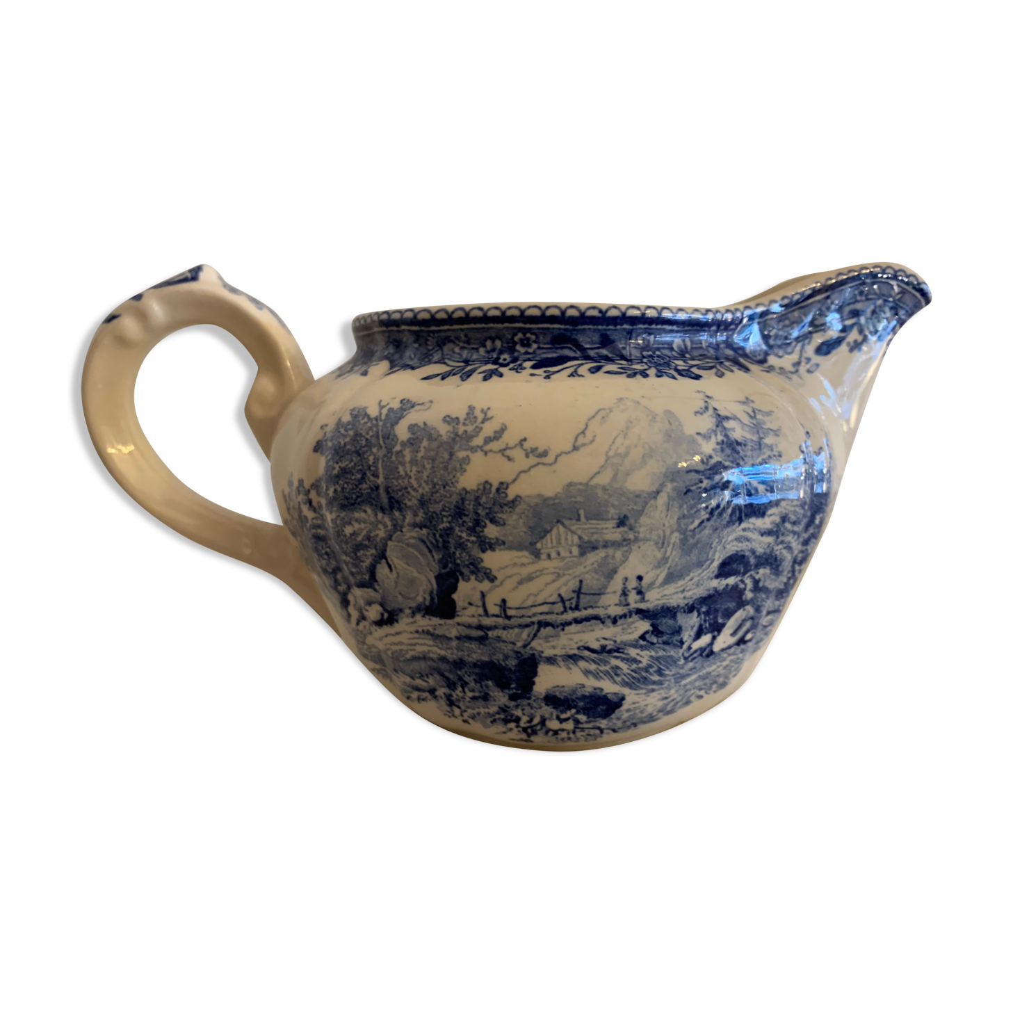 Villeroy and Boch Burgenland 1950 blue and white milk pot