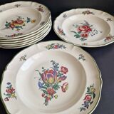 Set of 8 Villeroy and Boch Mettlach earthenware soup plates model 1562