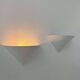 Pair of vintage wall lights, white metal, France 1970