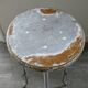 Wooden and metal high stool, 1960s
