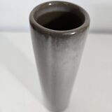 Jacques & Dani Ruelland Grey glazed ceramic roller vase