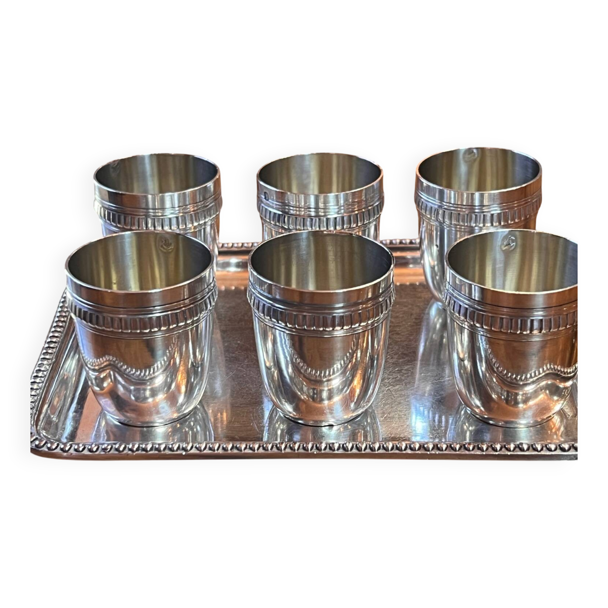 Gobelets à liqueur argent massif