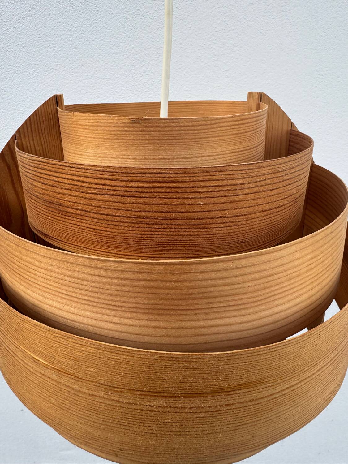 Hans Agne Jakobsson wooden pendant light, 1960s
