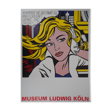 Roy LICHTENSTEIN : May Be Girl, Affiche originale