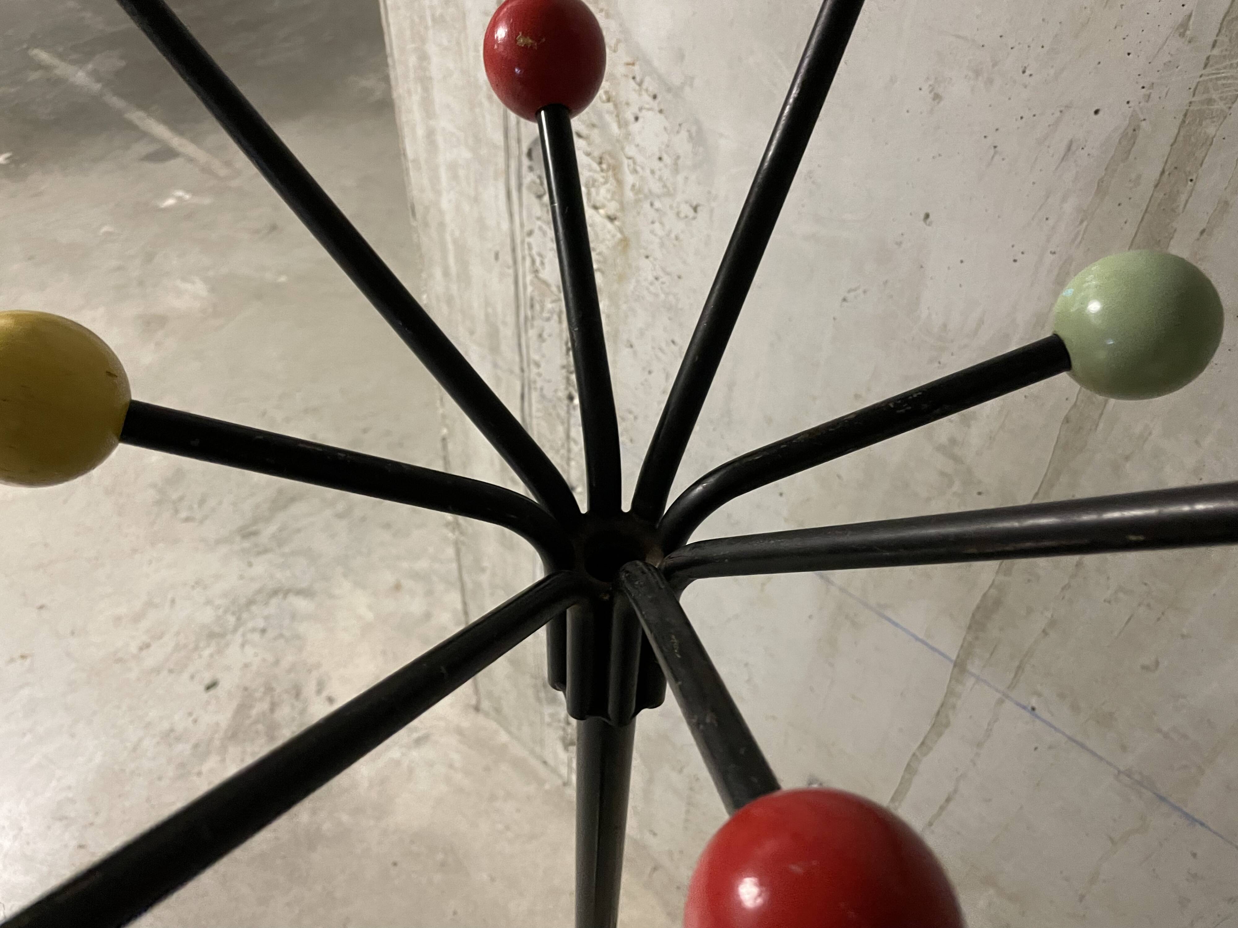 50s ball coat rack