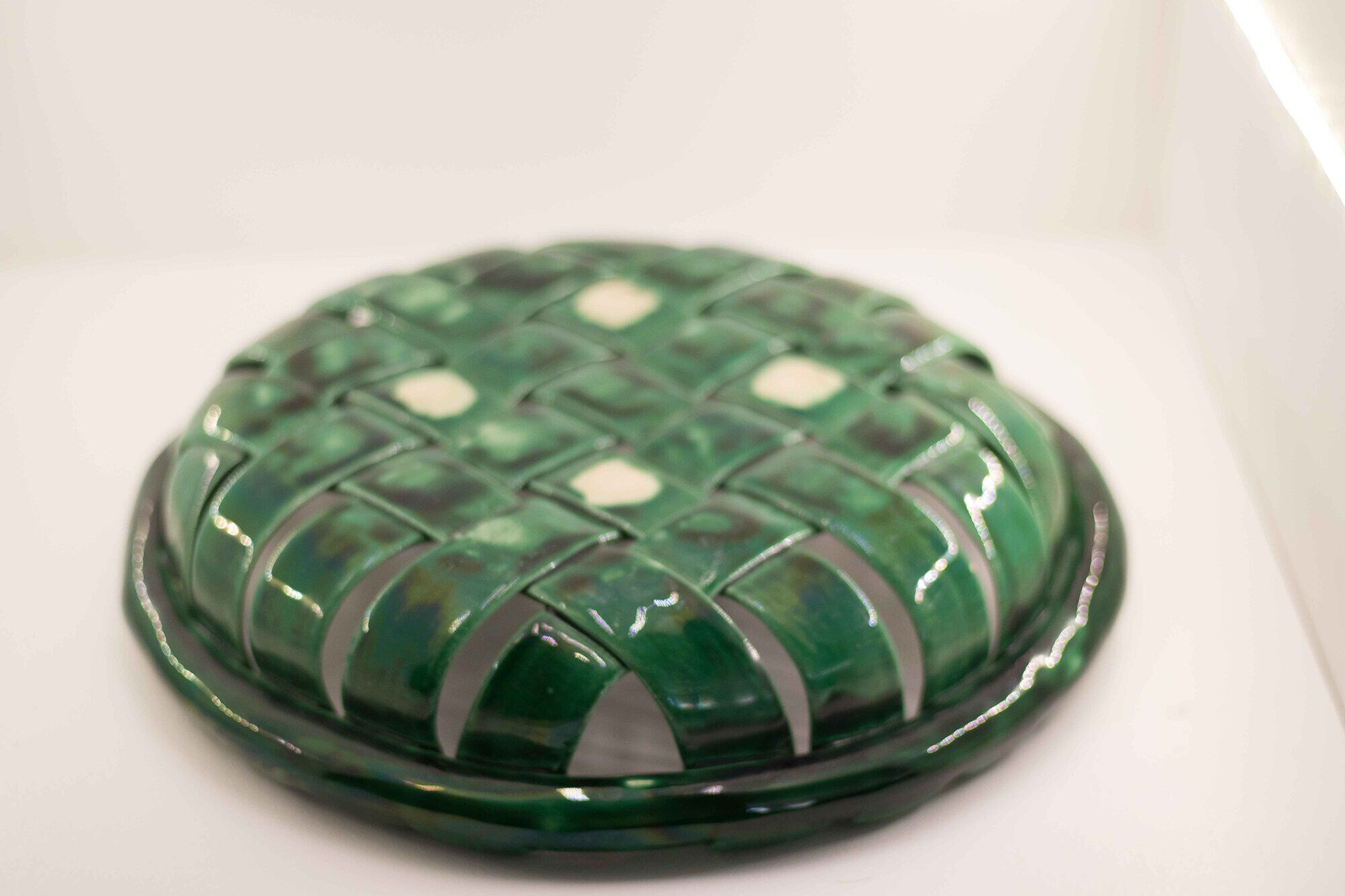 Fruit basket ceramic braided Vallauris