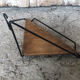 Black wrought iron corner shelf + vintage wooden top