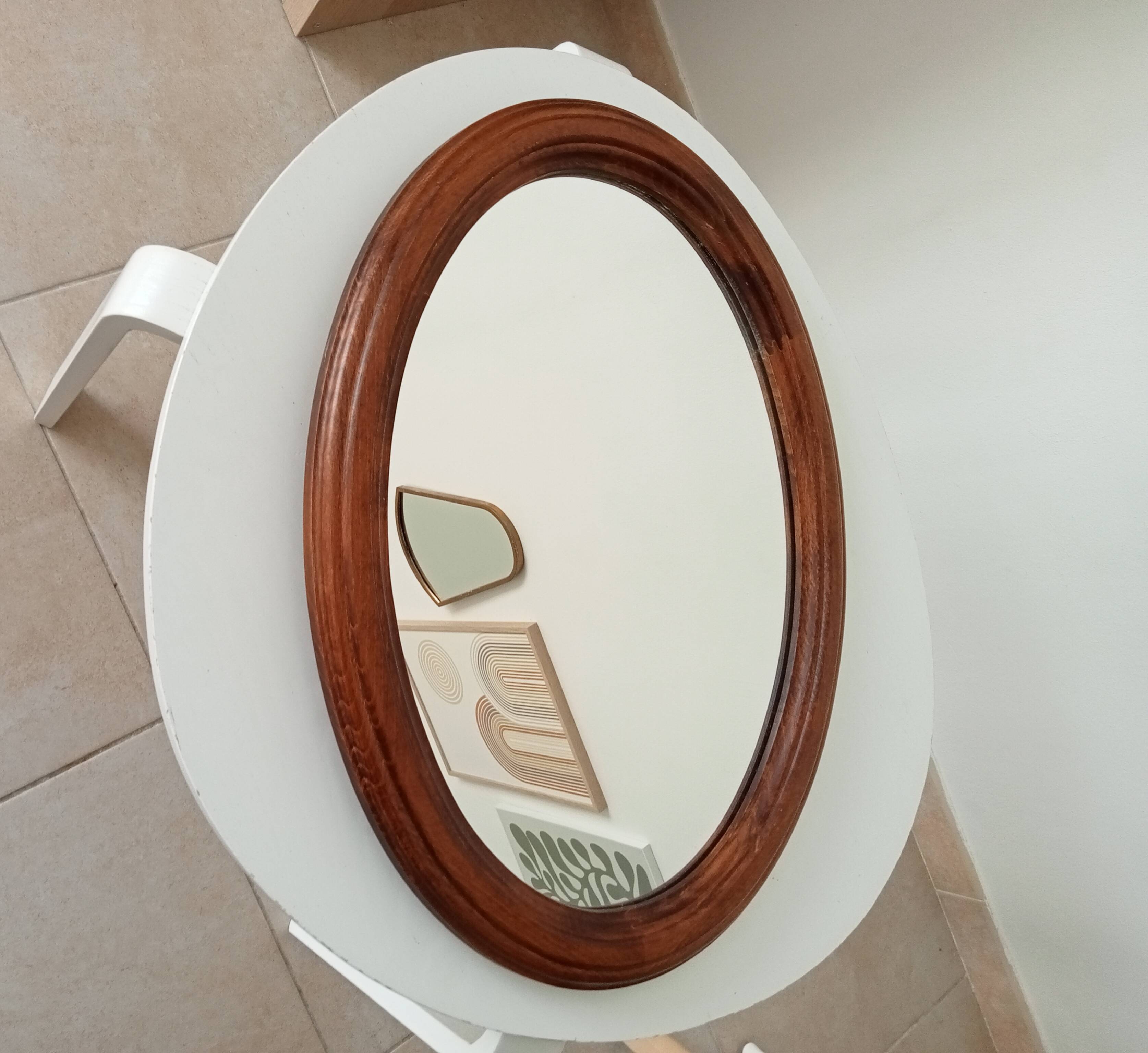 Vintage solid wood mirror