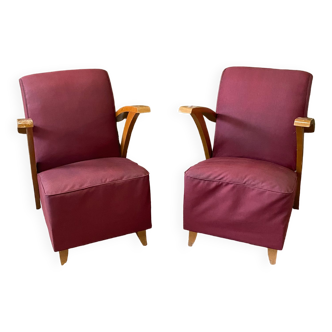 Paire de fauteuils stella