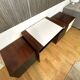 Space Age vintage desk from the 1970s in wood and black.