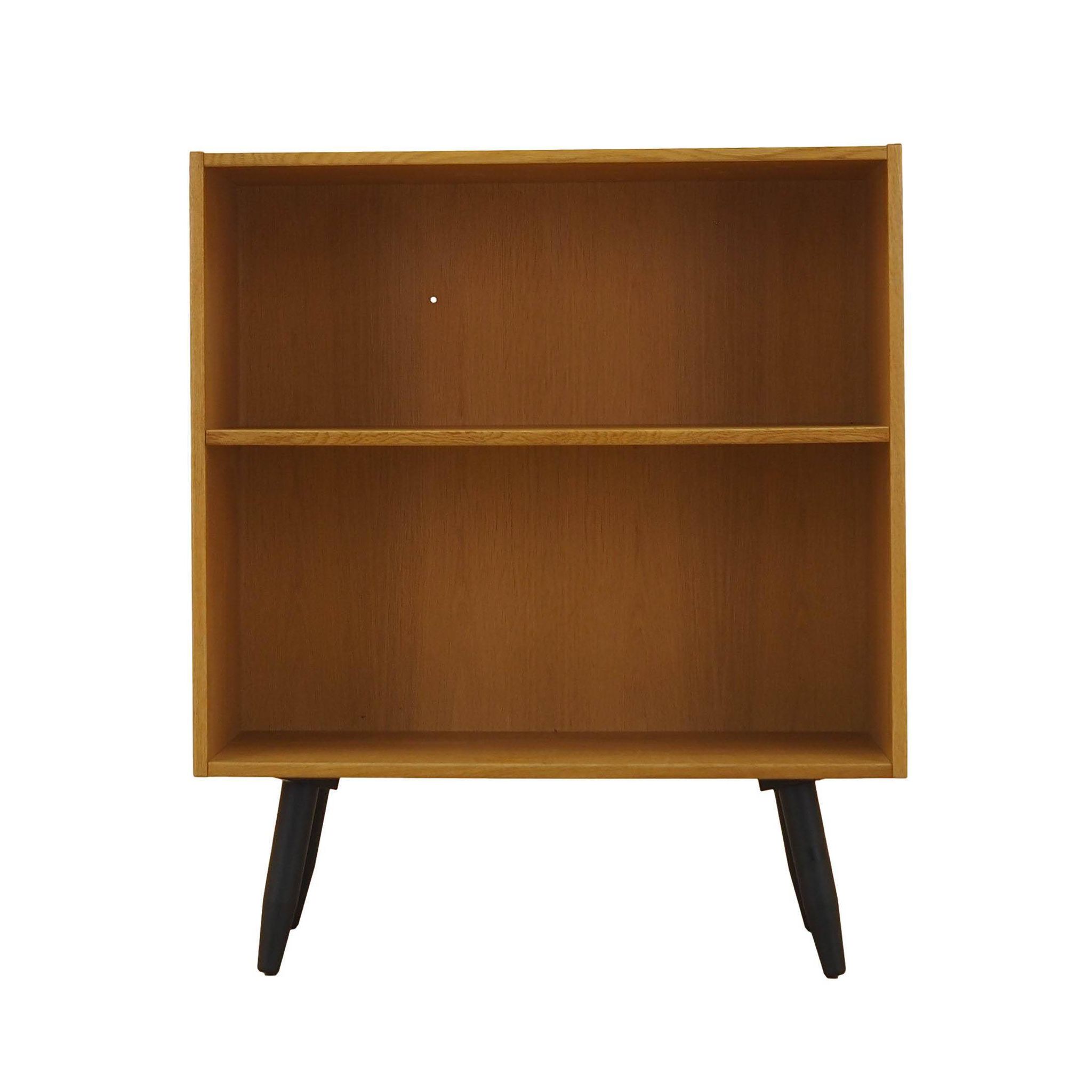 Ash shelving unit on splayed legs, Denmark, 1960s