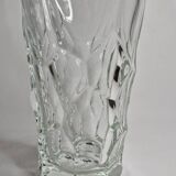 Sèvres crystal vase with rough glass pattern, 26 cm