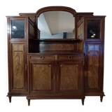 Ancien grand meuble cabinet louix xvi vitrine miroir
