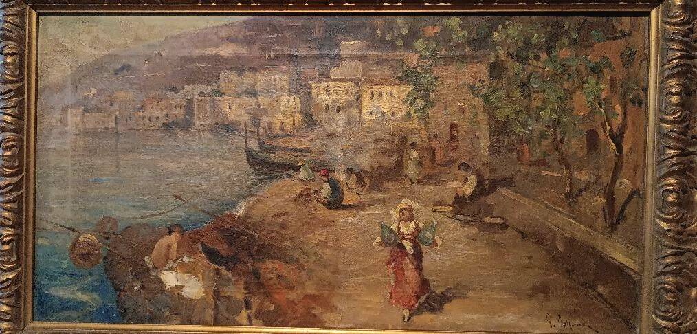 Oil painting on canvas by Salvatore Balsamo (Naples 1894-1922)