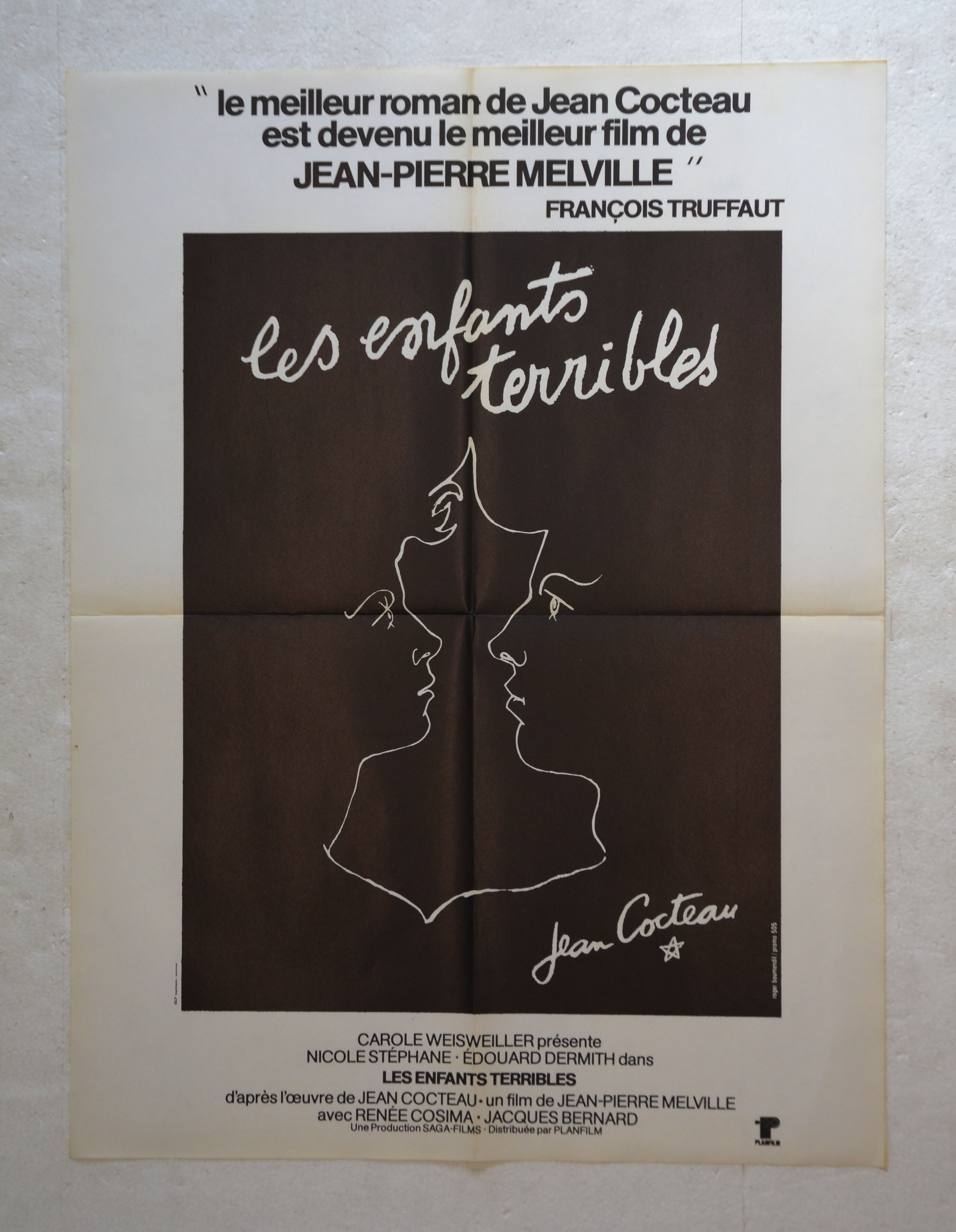 Original movie poster "The Terrible Children" 1950 Cocteau