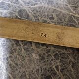 Brass coffee table with Alpine green veined marble top - 1960