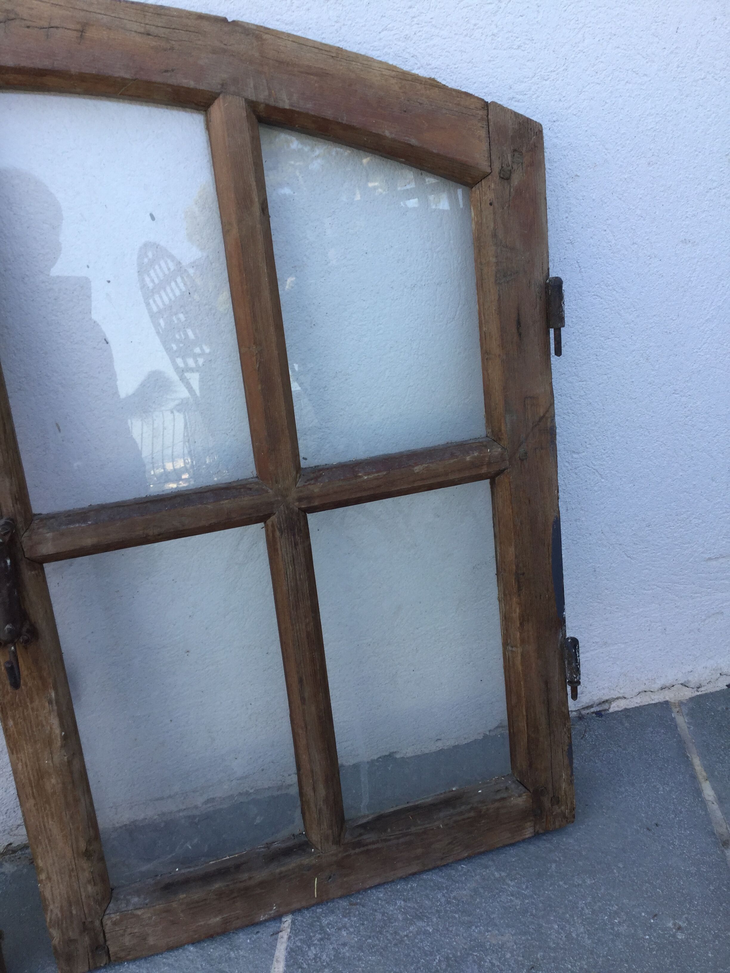 Old arched oak windows