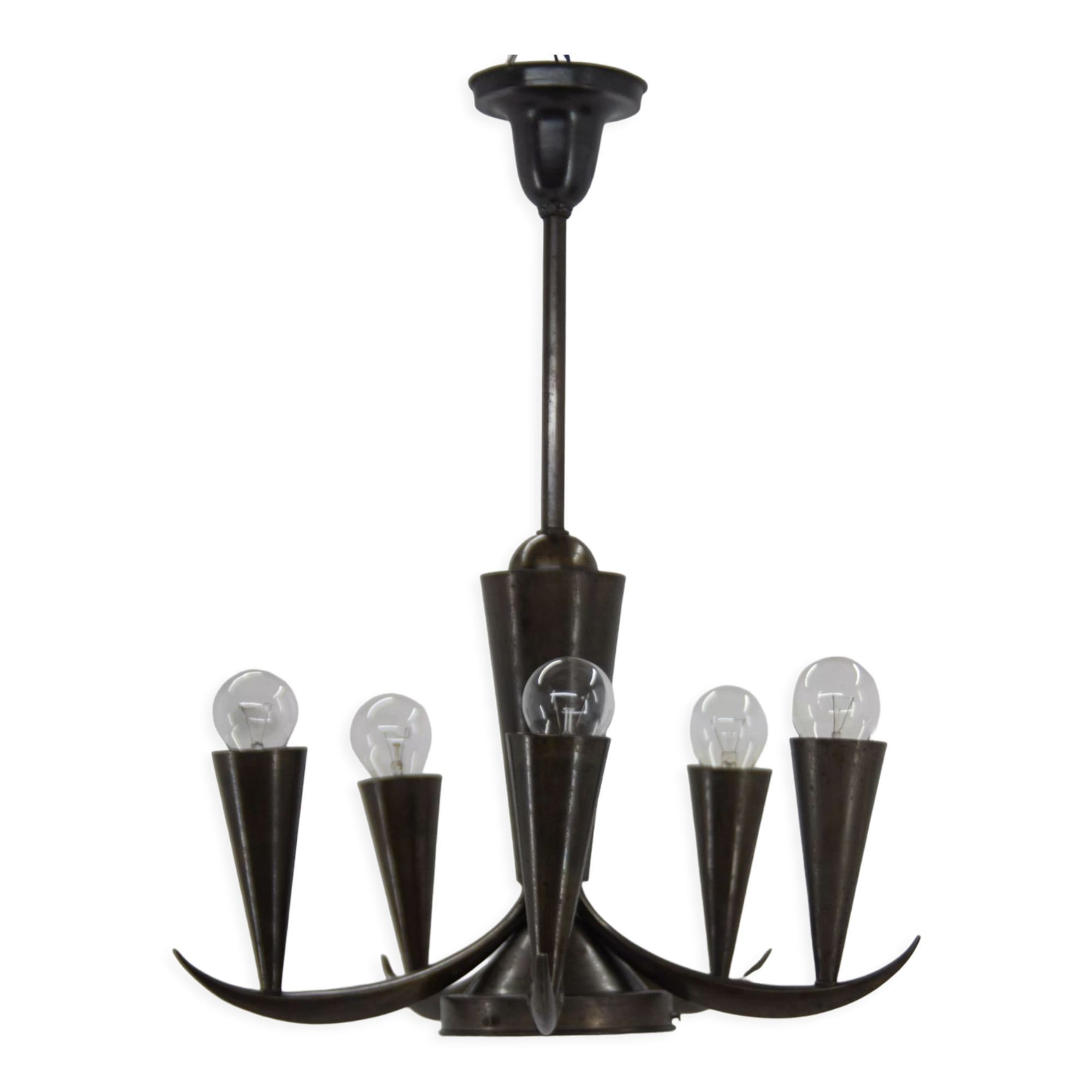 Cubistic Chandelier by IAS, 1910s