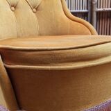 Gold velvet toad chair