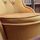 Gold velvet toad chair
