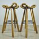 Special vintage brutalist SPANISH Marbella bar stools, 1970s Spain