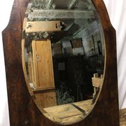 Bevelled oval mirror 92x63