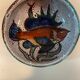 Poêlon vintage décor poisson Vallauris