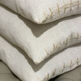 Kilim style cushion with hand embroidery