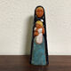 Virgin child statuette glazed terracotta