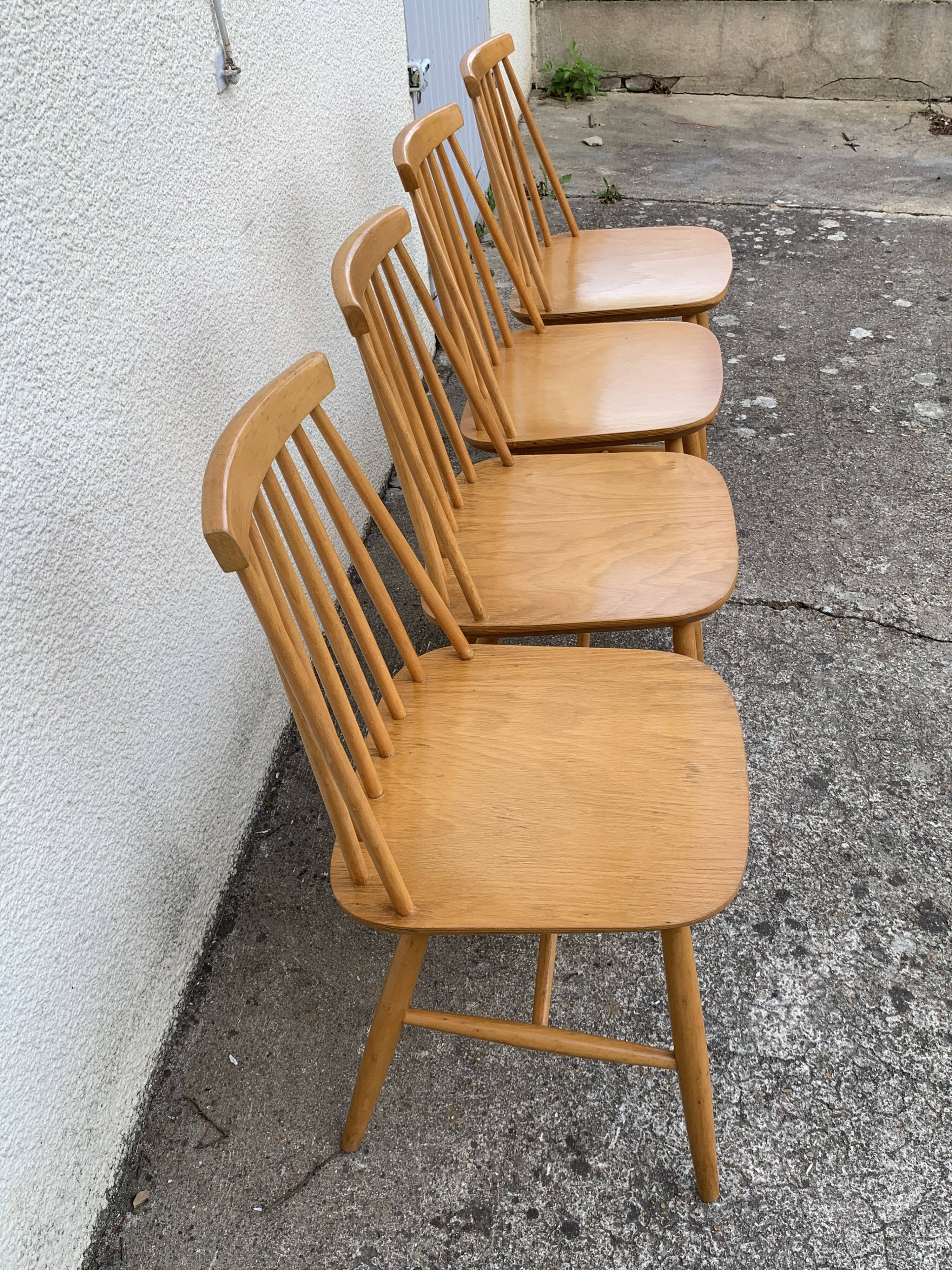 Chaises scandinaves Pinnstol ZPM Radomsko 1950