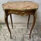 Table rognon Napoleon III de style Louis XV dessus marbre