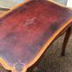 Bureau, table à écrire avec plateau cuir vitré ancien