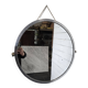 60cm Brushed Aluminum Round Mirror from the 60s