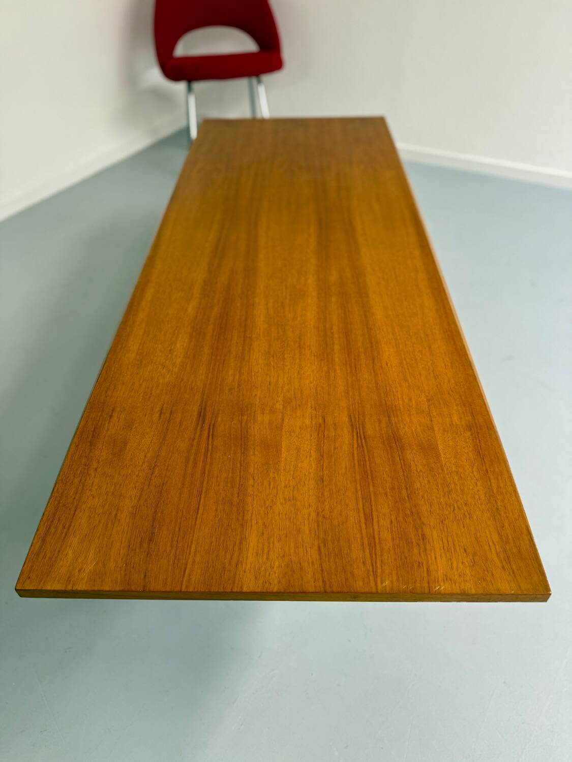 Antique Wilhelm Renz designer wooden coffee table, vintage Scandinavian style, 1960s