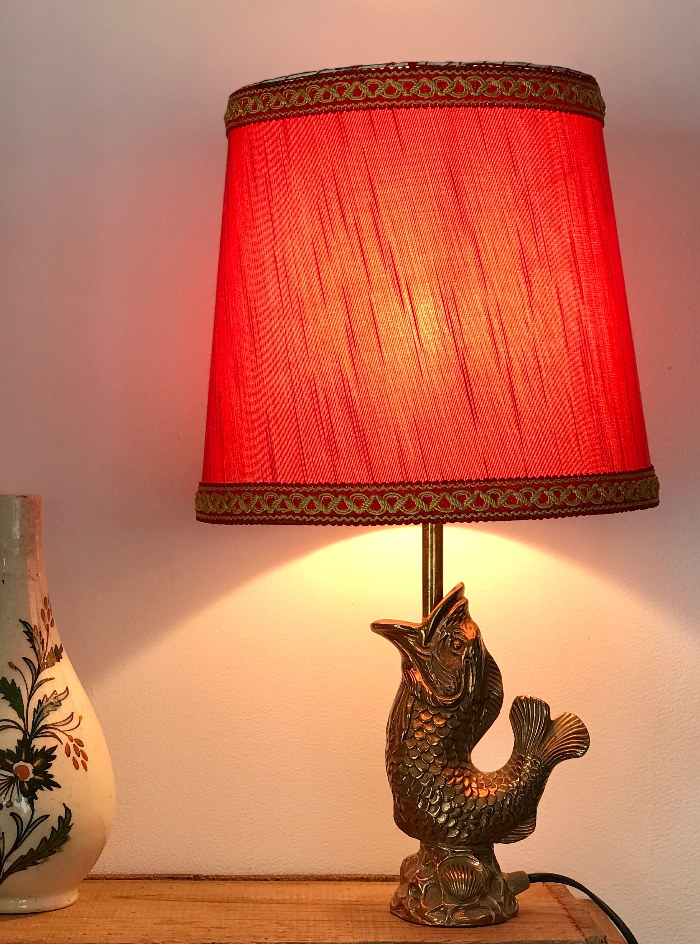 Fish bronze lamp
