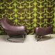 Chili leather armchair with ottoman by Paul Falkenberg