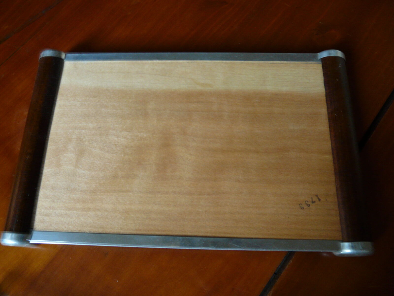 Serviteur - plateau miroir art déco avec 4 raviers