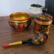 Ensemble bol, pot et cuillère Khokhloma