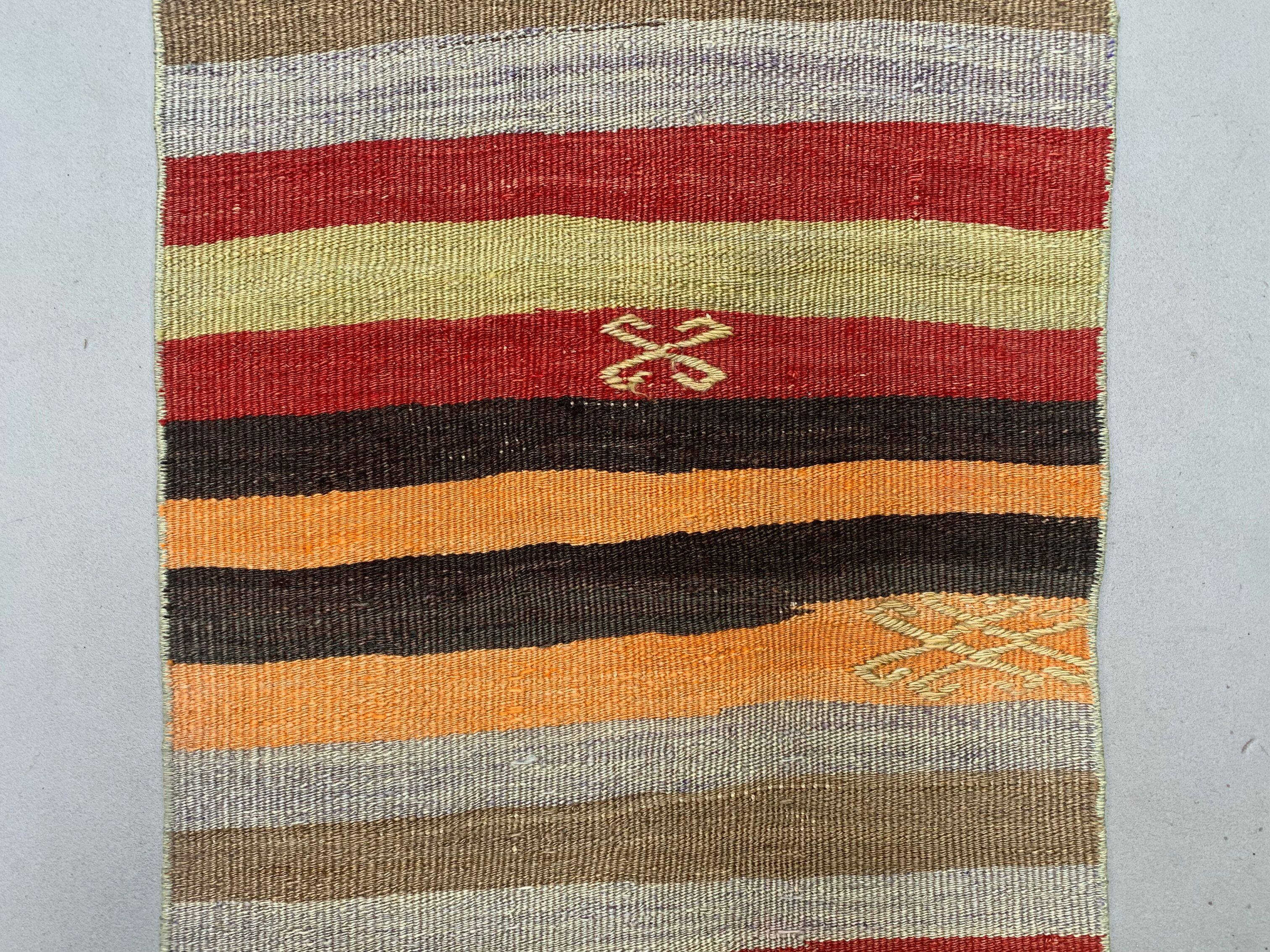 Old Turkish narrow Kilim Runner 347x49 cm shabby chic, vintage kelim