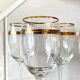 9 crystal walking glasses with gilding
