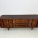 Danish rosewood vintage sideboard with sliding teak doors from the 1960s