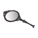 Old brass hand mirror - 25x12cm