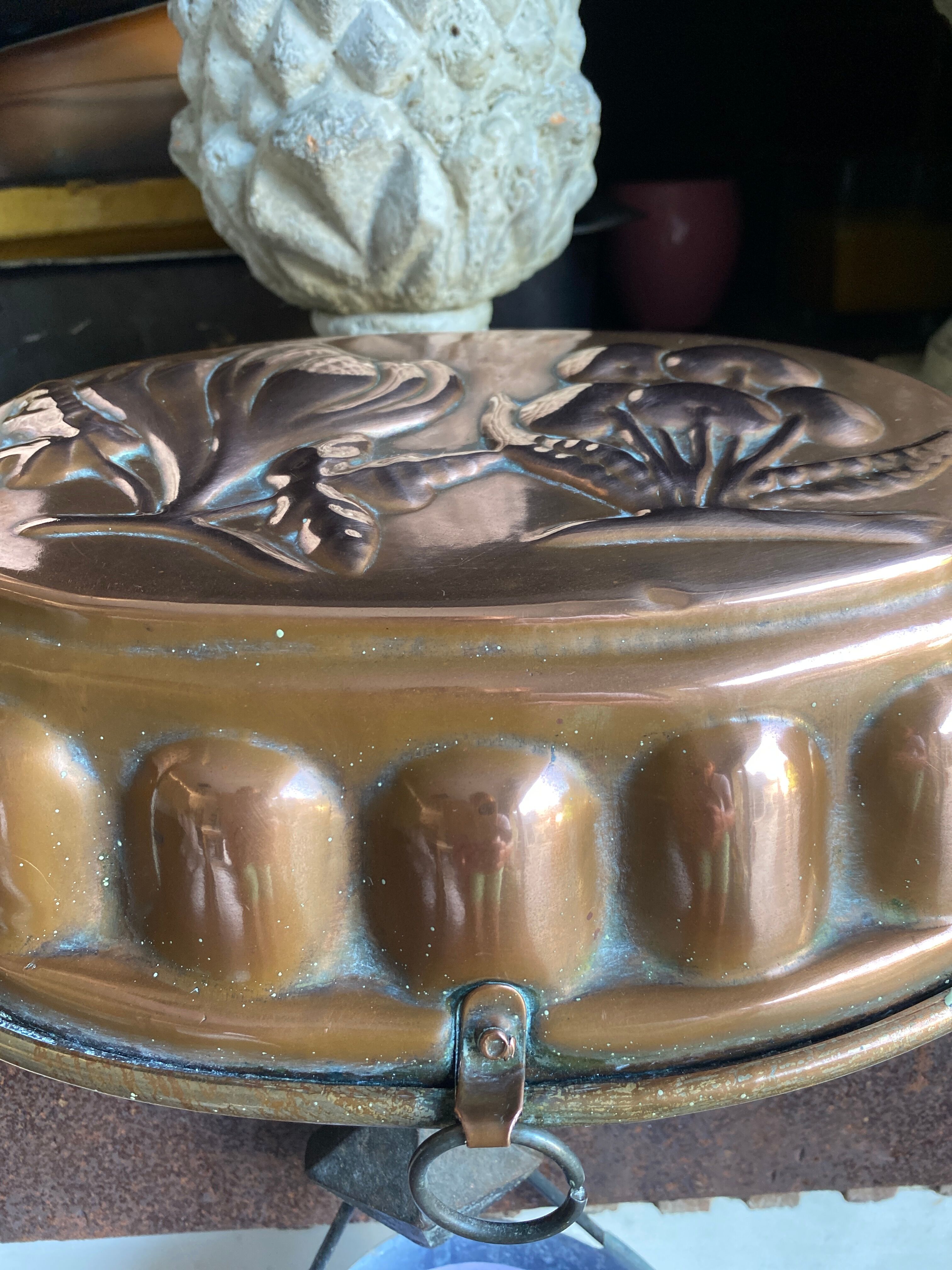 Old copper cake mold