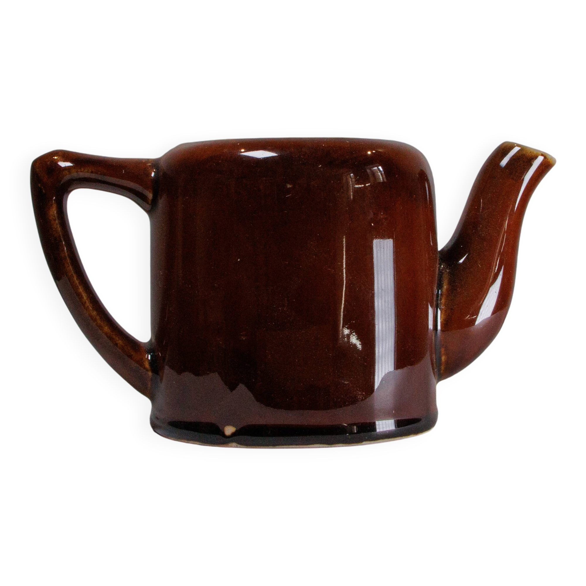 Brown "bistro" ceramic teapot