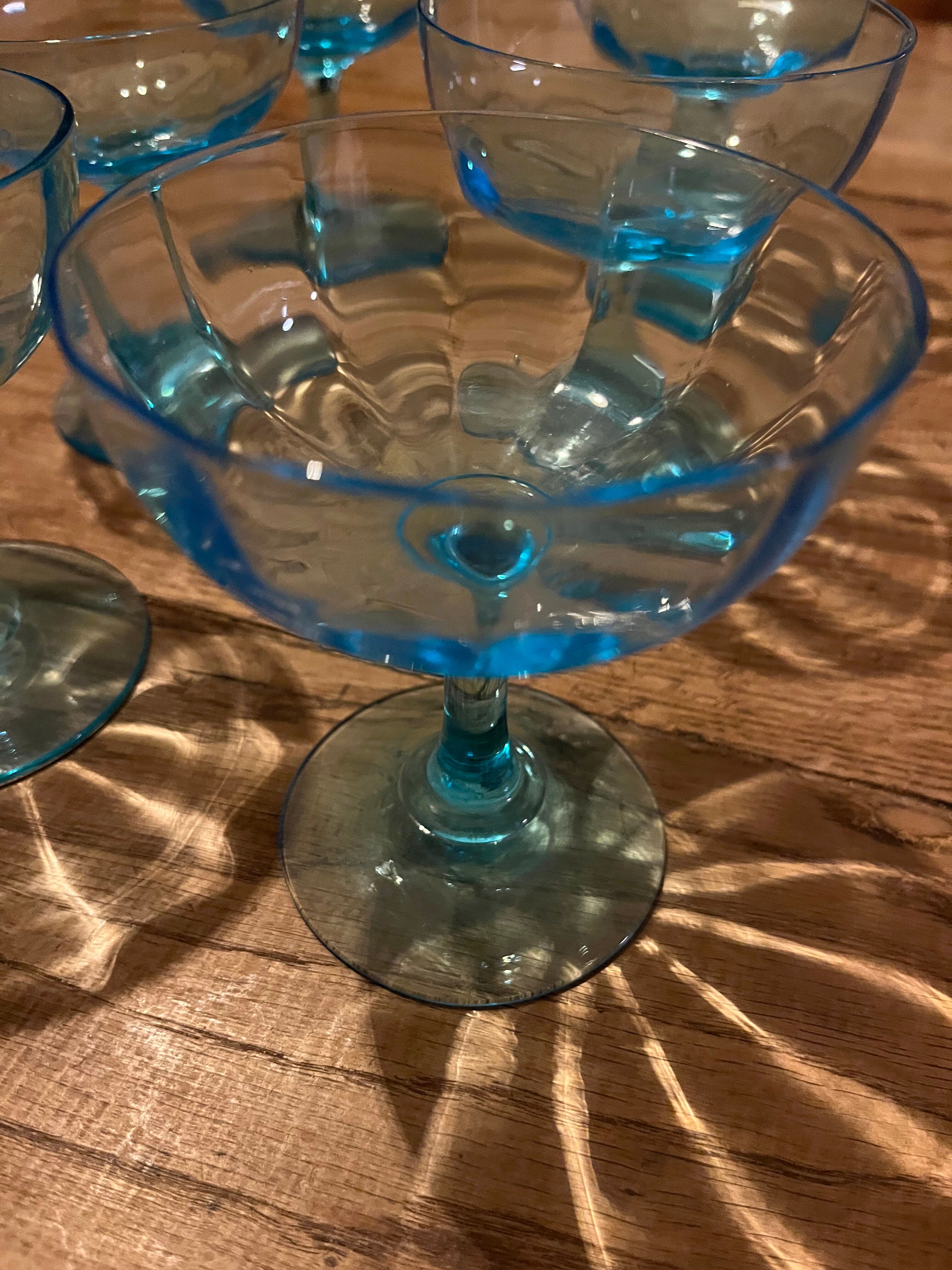 Champagne coupes in outline