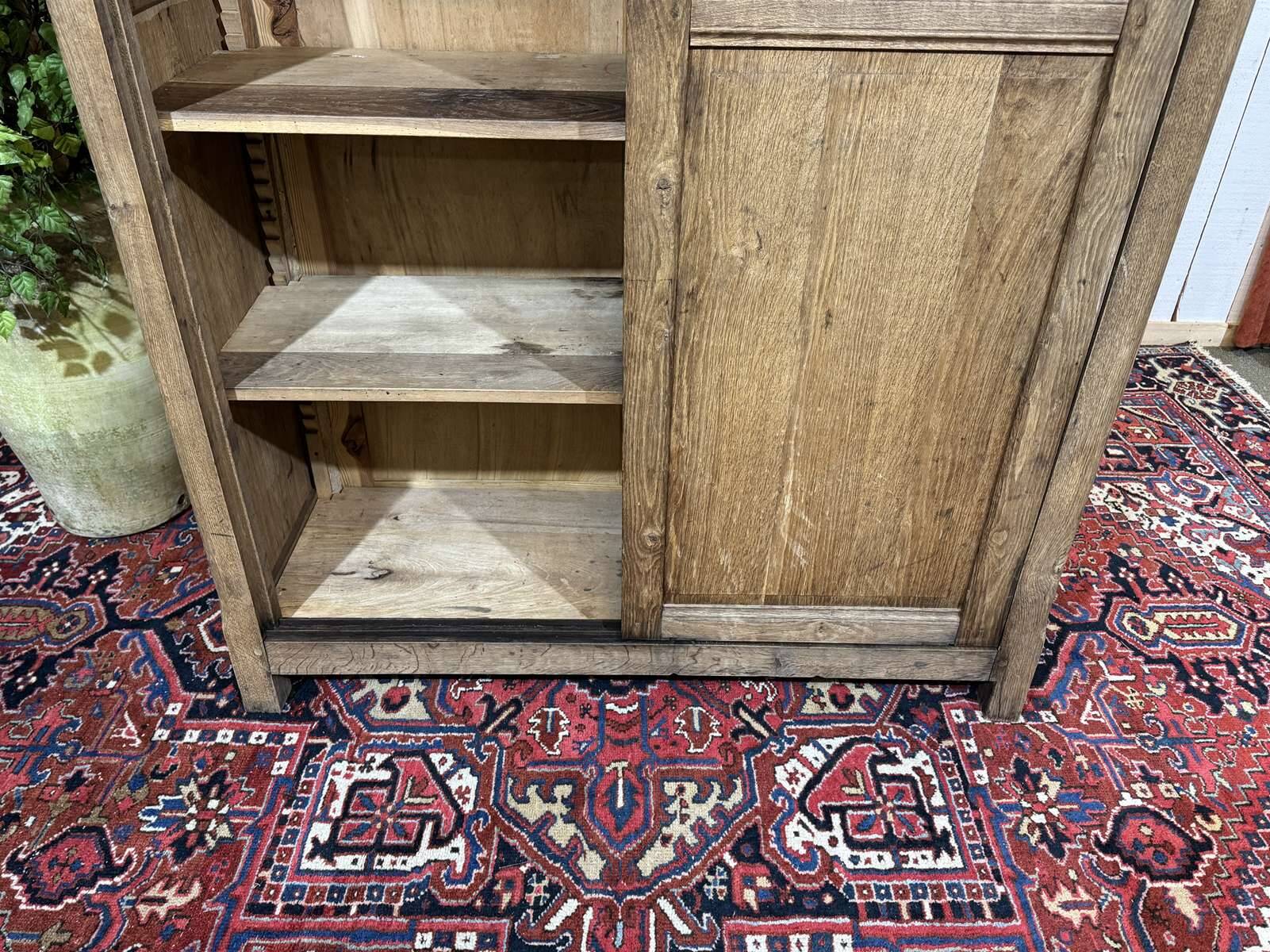 Oak wardrobe with sliding doors from the 1930s.