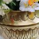 Golden brass cache-pot