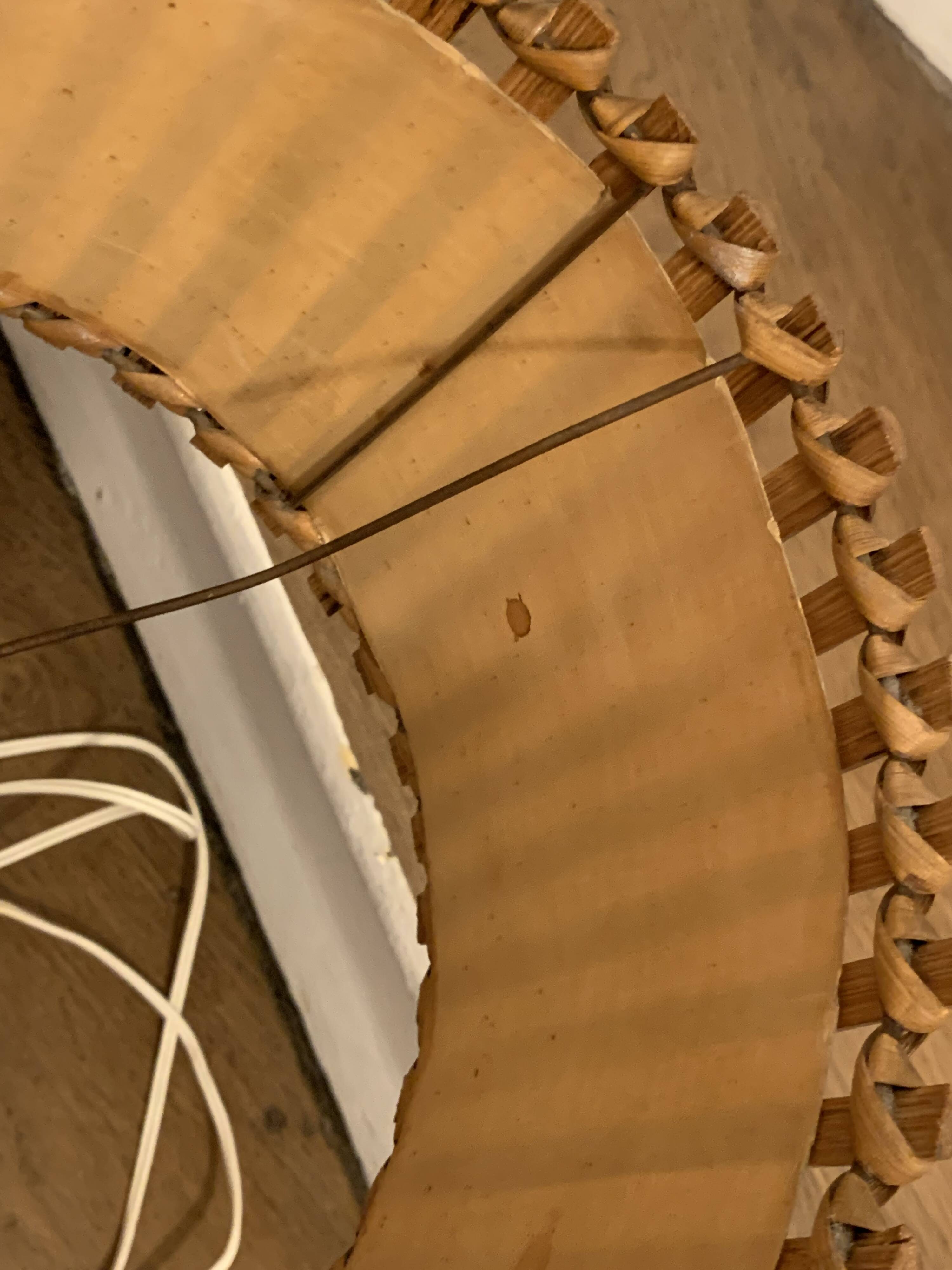 Rattan tripod lamp 1950 H47