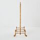Decorative gilded wood fire screen faDecorative gilded wood fire screen bamboo and silk style 1960s