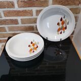 5 vintage Bavarian porcelain soup plates from Bareuther Waldassen from 1970